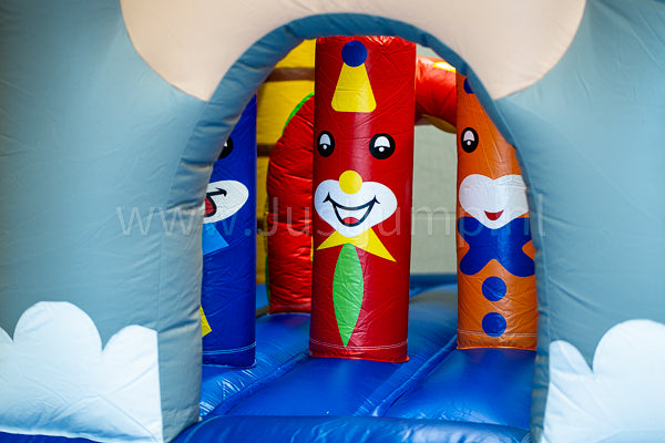 Olifanten springkussen met glijbaan