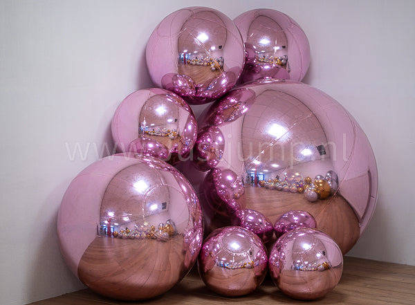 Spiegelballen Roze