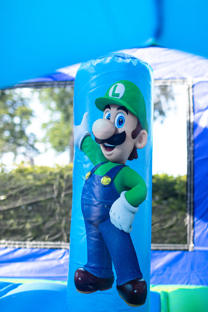 Mario met kleine obstakels