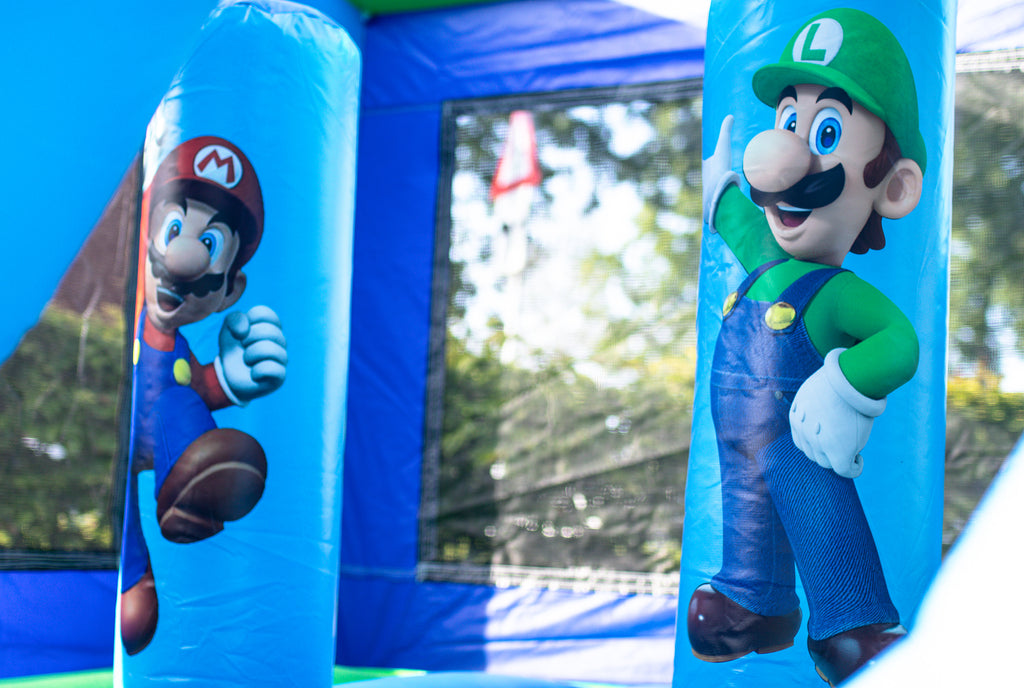 Mario met kleine obstakels