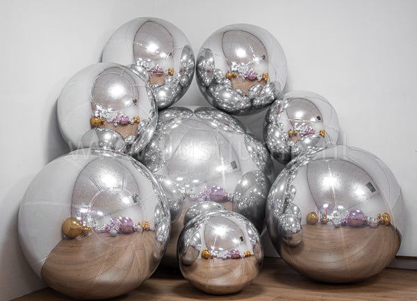 Spiegelballen Zilver